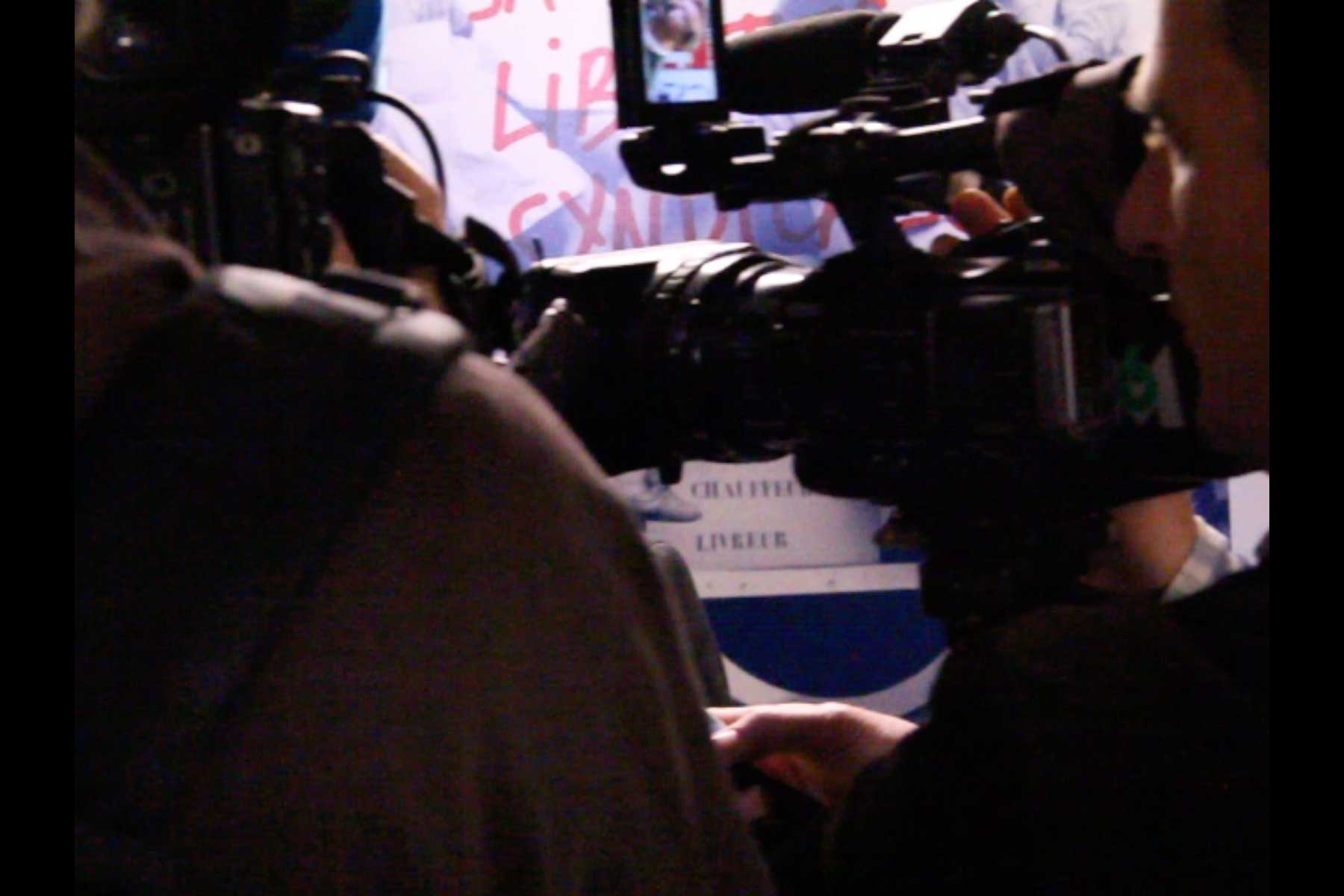 Eine Pressekonferenz mit dem Generalsekretär der CGT Philippe Martinez  Fotografie von Heiko Schäfer