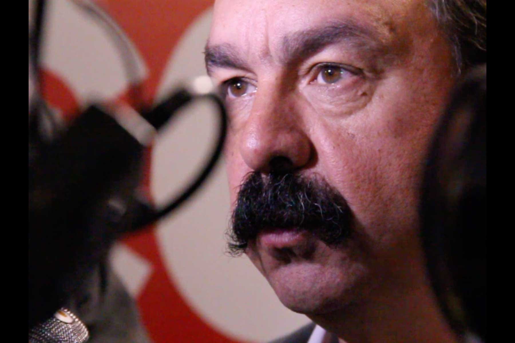 Eine Pressekonferenz mit dem Generalsekretär der CGT Philippe Martinez  Fotografie von Heiko Schäfer