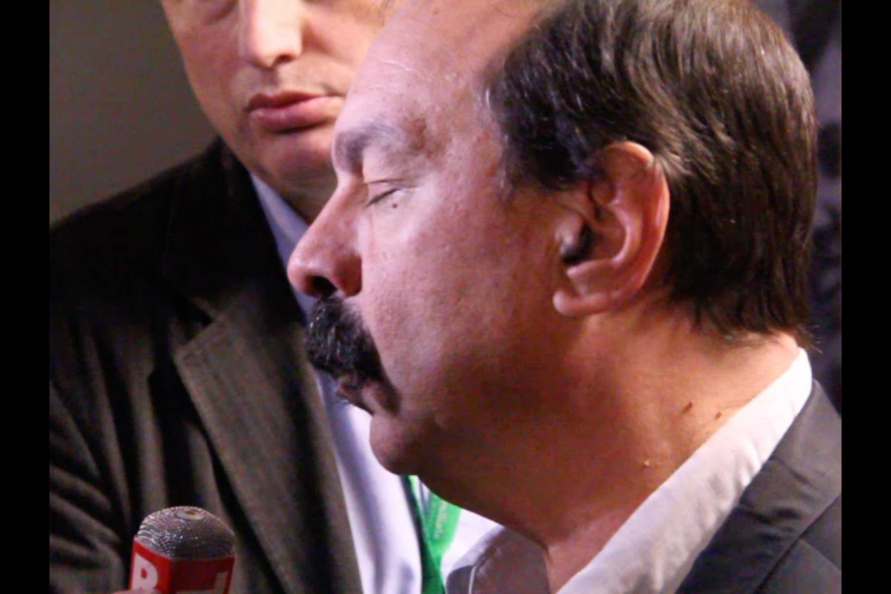 Eine Pressekonferenz mit dem Generalsekretär der CGT Philippe Martinez  Fotografie von Heiko Schäfer