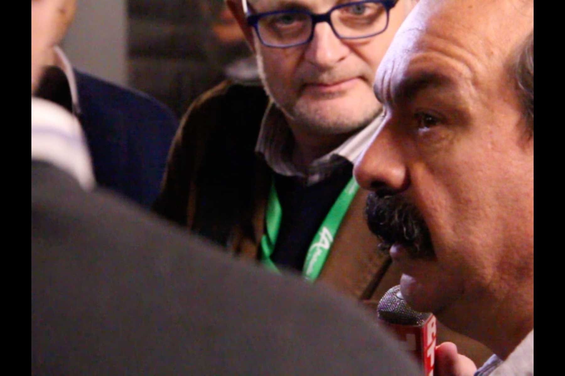 Eine Pressekonferenz mit dem Generalsekretär der CGT Philippe Martinez  Fotografie von Heiko Schäfer