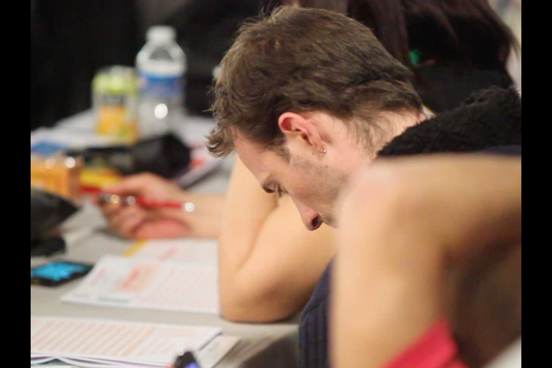 Der Gewerkschafter Emmanuel Roux auf seinem Platz auf dem 51. Kongress der CGT  Fotografie von Heiko Schäfer