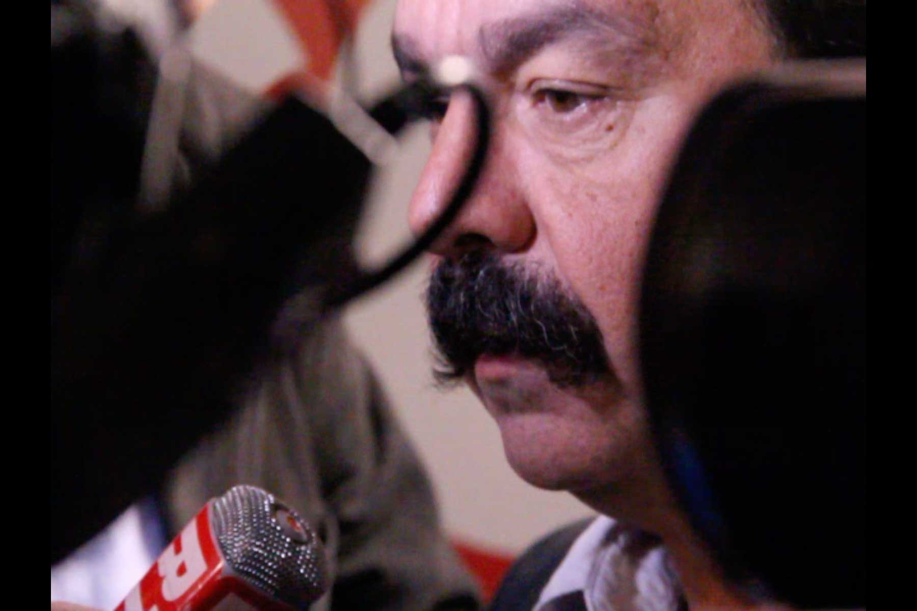 Eine Pressekonferenz mit dem Generalsekretär der CGT Philippe Martinez  Fotografie von Heiko Schäfer