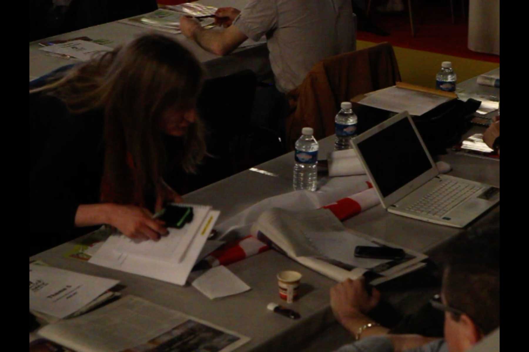 Der Gewerkschafter Tenessee Garcia und Emmanuel Roux auf dem 51. Kongress der CGT  Fotografie von Heiko Schäfer