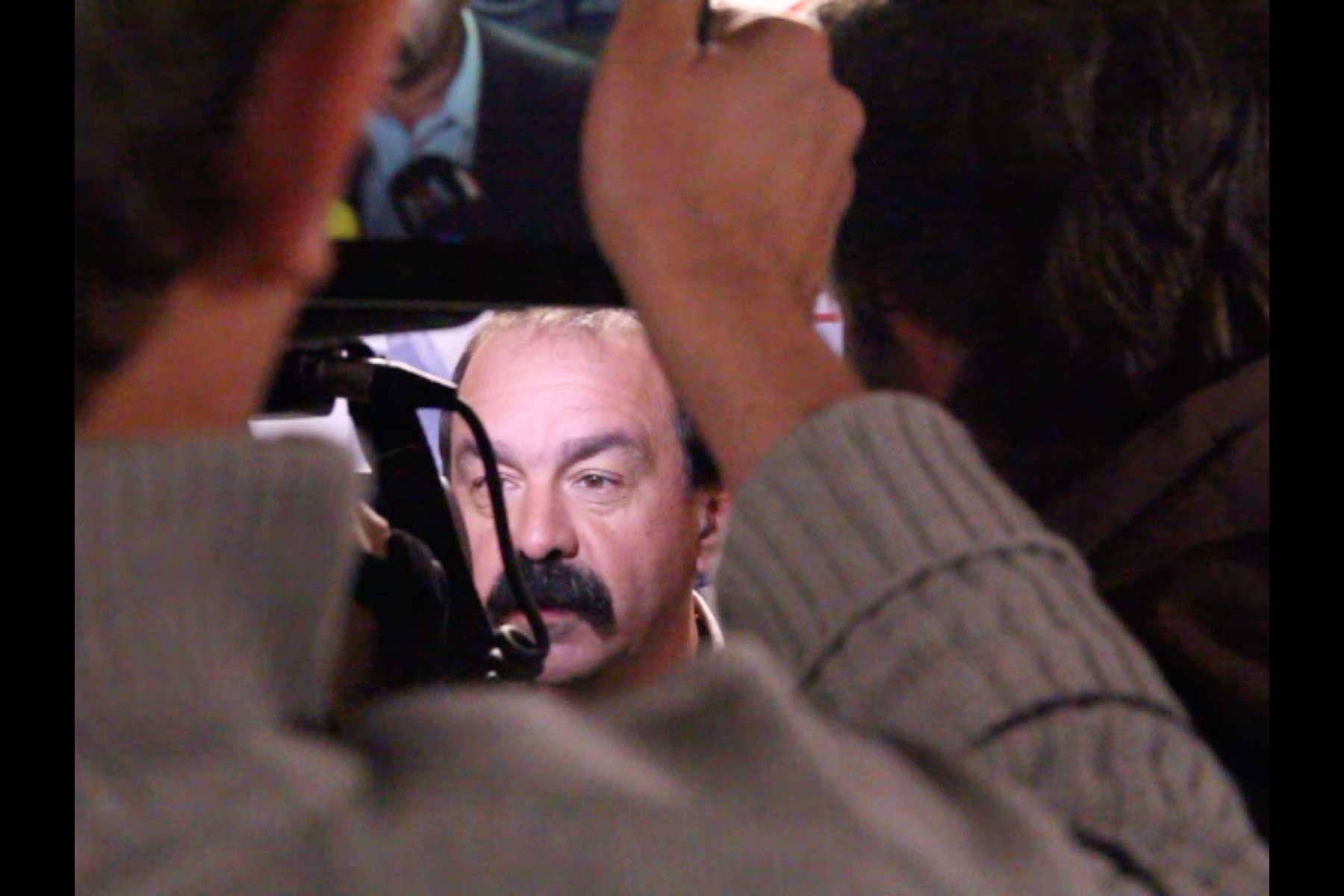 Eine Pressekonferenz mit dem Generalsekretär der CGT Philippe Martinez  Fotografie von Heiko Schäfer
