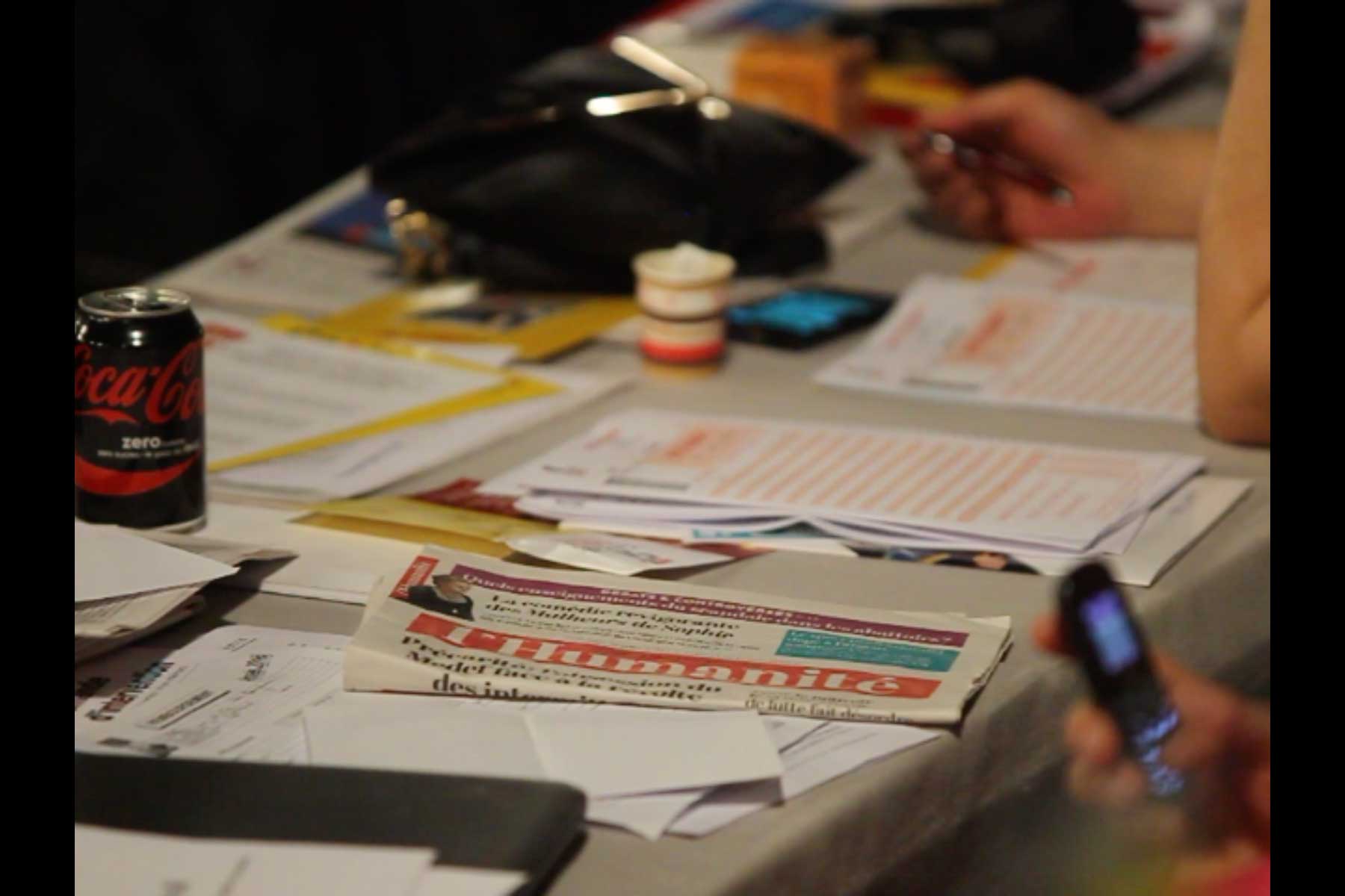 Der Gewerkschafter Emmanuel Roux auf seinem Platz auf dem 51. Kongress der CGT  Fotografie von Heiko Schäfer