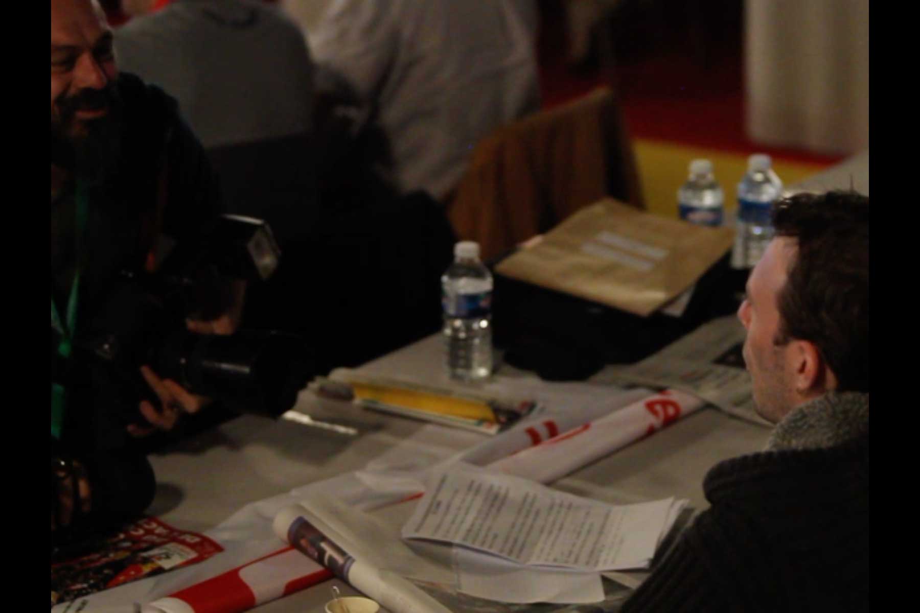 Der Gewerkschafter Emmanuel Roux wird auf seinem Platz fotografiert auf dem 51. Kongress der CGT  Fotografie von Heiko Schäfer