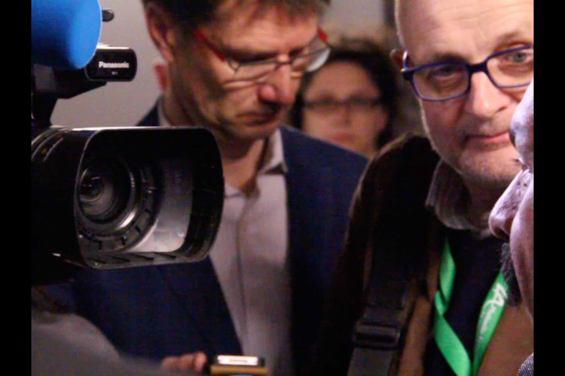 Eine Pressekonferenz mit dem Generalsekretär der CGT Philippe Martinez  Fotografie von Heiko Schäfer