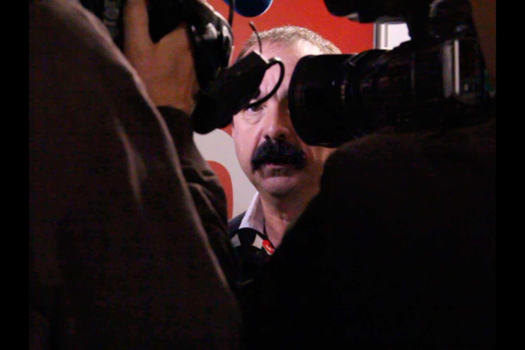 Eine Pressekonferenz mit dem Generalsekretär der CGT Philippe Martinez  Fotografie von Heiko Schäfer