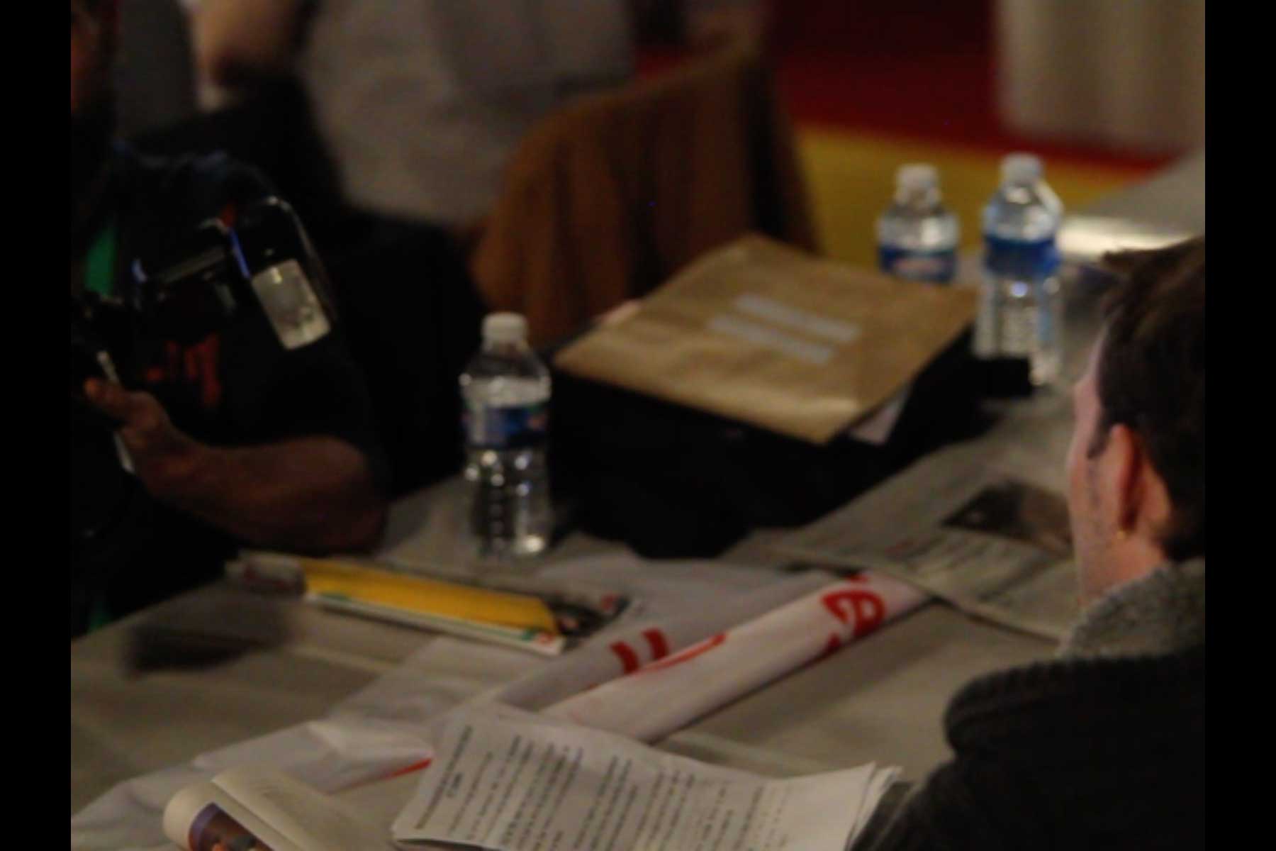 Der Gewerkschafter Emmanuel Roux wird auf seinem Platz fotografiert auf dem 51. Kongress der CGT  Fotografie von Heiko Schäfer