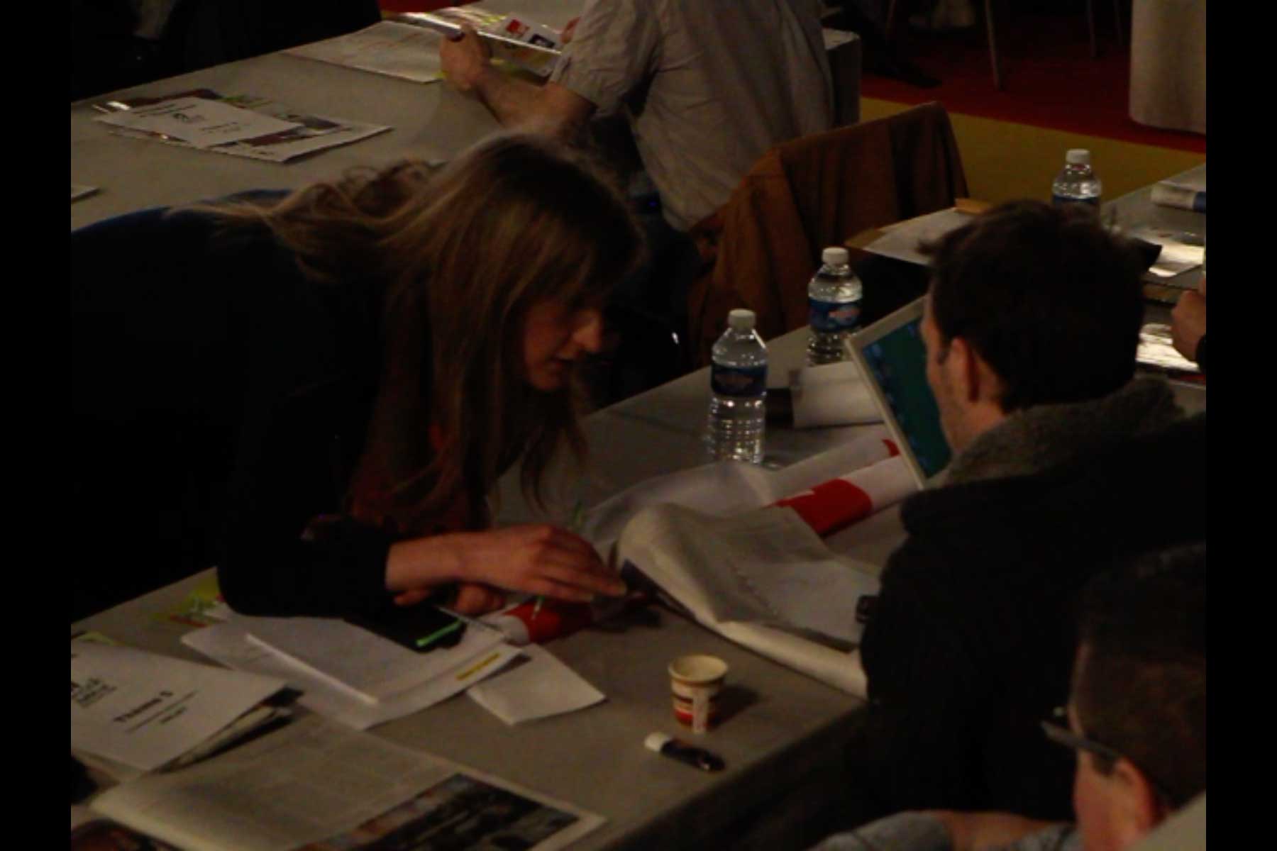 Der Gewerkschafter Tenessee Garcia und Emmanuel Roux auf dem 51. Kongress der CGT  Fotografie von Heiko Schäfer