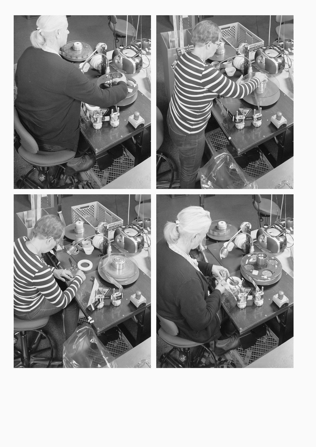 Eine Textilarbeiterin arbeitet an einer Maschine in der Firma Darcor Etiketten  Fotografie von Heiko Schäfer