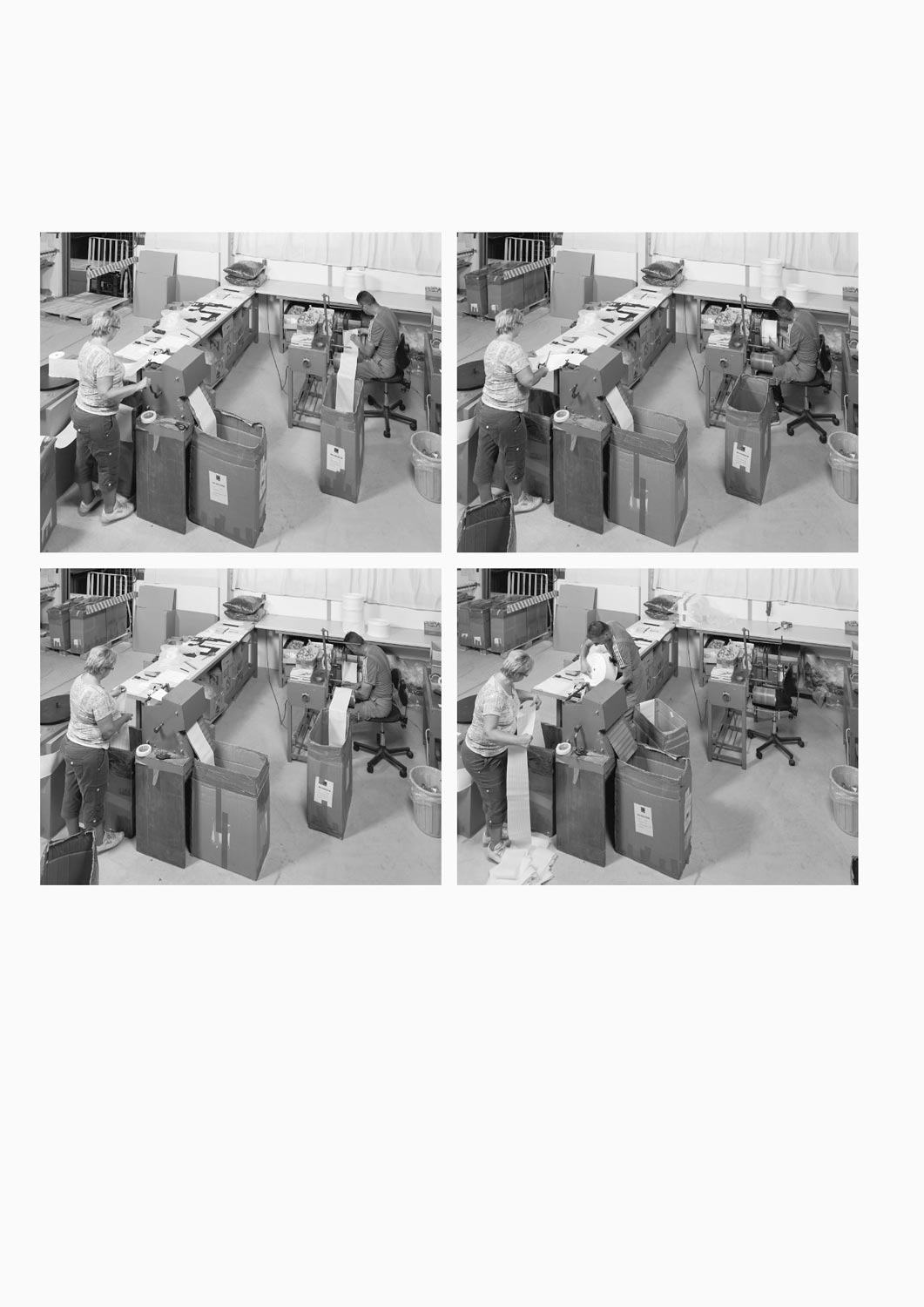 Eine Textilarbeiterin arbeitet an einer Maschine in der Firma M. Batex  Fotografie von Heiko Schäfer