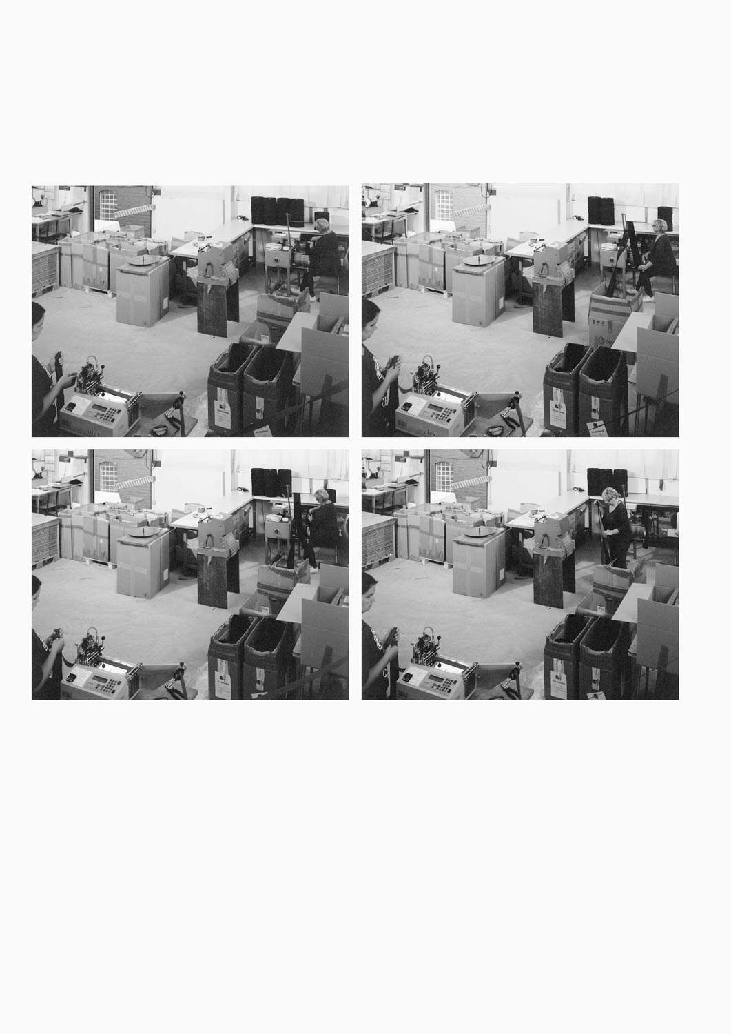 Eine Textilarbeiterin arbeitet an einer Maschine in der Firma M. Batex  Fotografie von Heiko Schäfer