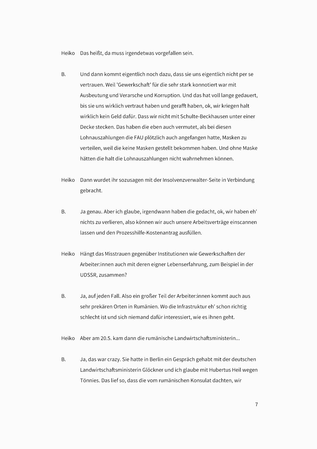 Interview mit einer Gewerkschafterin der FAU  Interview von Heiko Schäfer