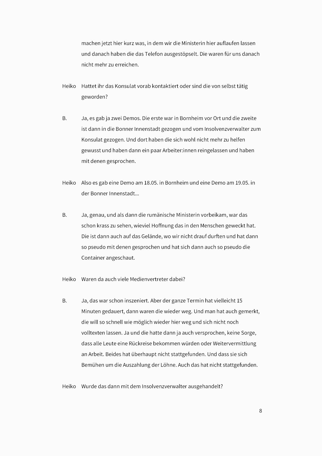 Interview mit einer Gewerkschafterin der FAU  Interview von Heiko Schäfer