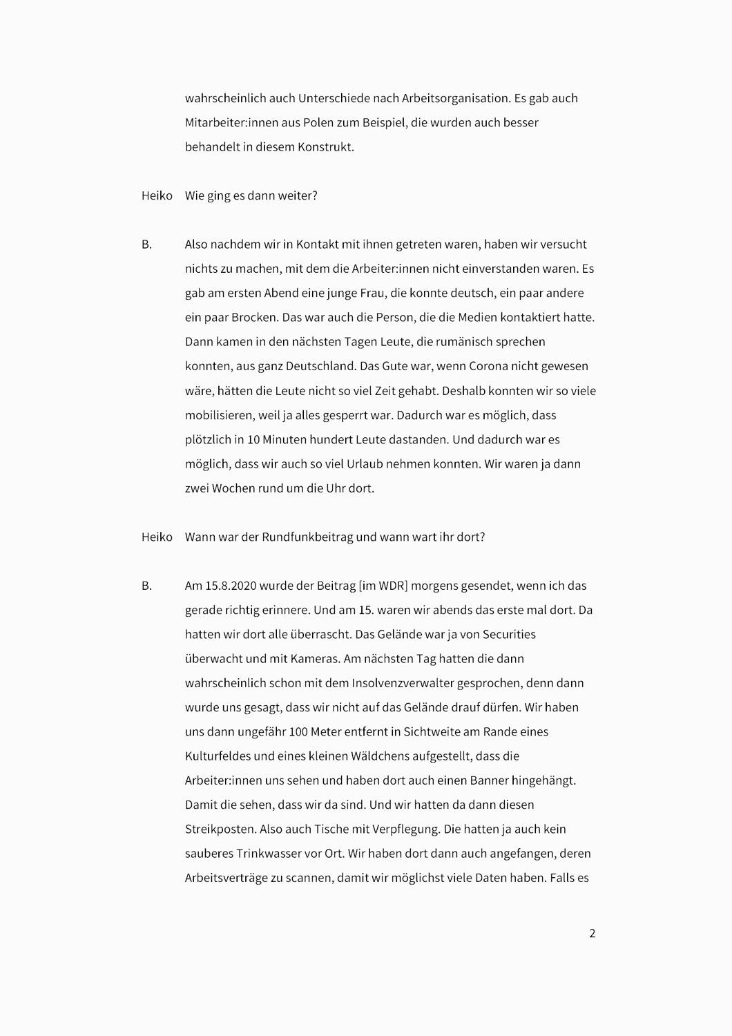 Interview mit einer Gewerkschafterin der FAU  Interview von Heiko Schäfer