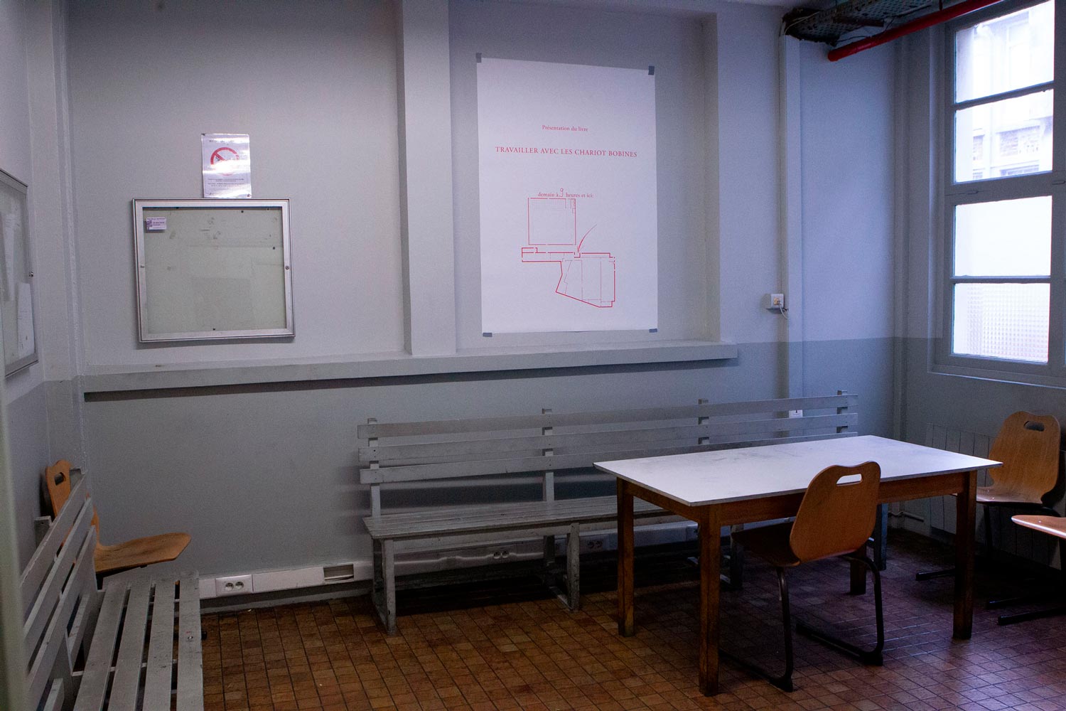 Ankündigungsplakat für die Buchvorstellung von 